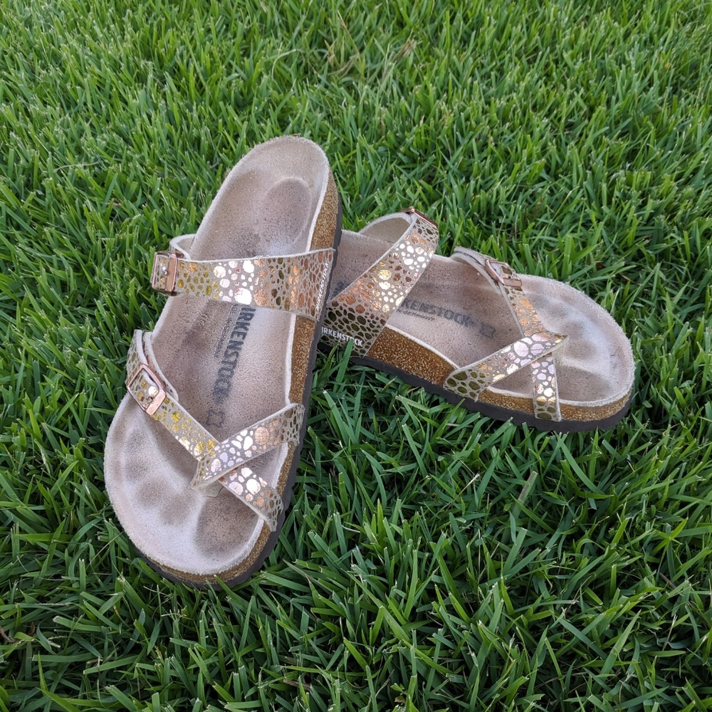 Birkenstock Mayari Metallic Stones Copper